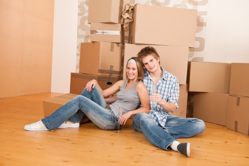 Removal van arriving for a Wimbledon home move