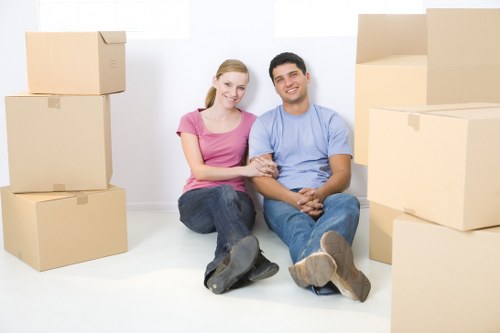 Mover handling household items during relocation