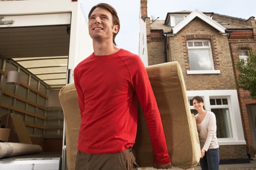 Removal van in Wimbledon at the end of a successful relocation