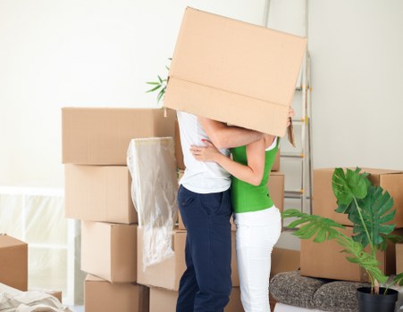 Moving van supporting a local student relocation in Wimbledon