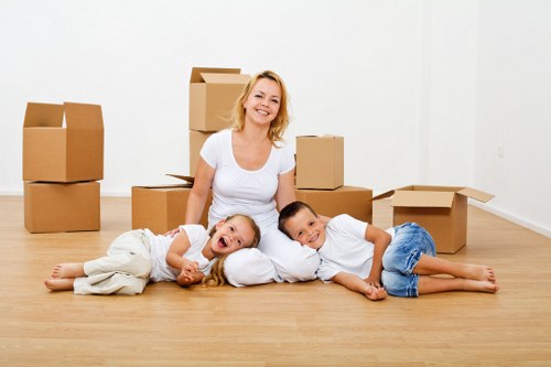 Professional moving truck arriving for a local move in Wimbledon