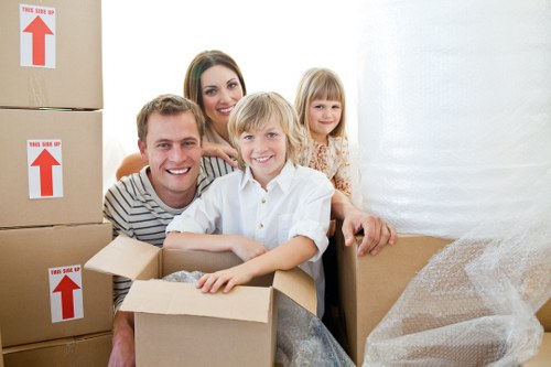 Loading furniture into a hire truck for a Wimbledon house move
